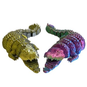 Figurine de crocodile en verre imprimée en 3D, jouet animal best-seller transfrontalier pour la maternité - Product Image 5