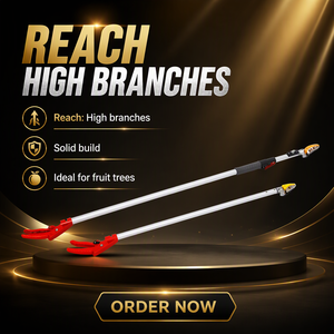 Telescopic Metal <b>Pole</b> High Branch Pruning Shears DIY 0.6m 0.8m 1m 1.5m 1.8m 2.3m <b>Garden</b> Branch Cutter - Product Image 2