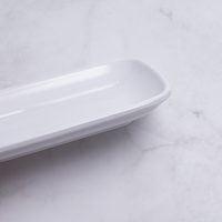 Plateau en mélamine personnalisable de 11 pouces, plats en plastique au design moderne super durable pour fast-food et restaurant