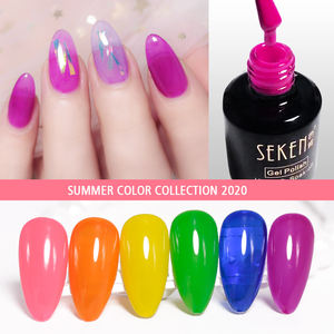Vernis à ongles en gel UV <span class=keywords><strong>SEKEN</strong></span> 15 ml, couleur néon, résine naturelle, inodore, vernis à ongles en gel UV à faire tremper, pour salon de manucure - Product Image 4