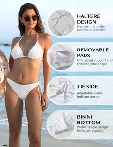 Baju Renang Wanita 2 Potong Model Split Seksi dan Trendi dengan Cup - Product Image 2