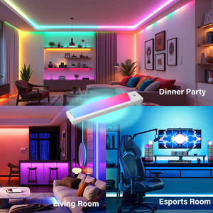 Barre lumineuse intelligente à détecteur de mouvement pour armoire, 12 pouces, 1000 mAh, rechargeable, LED RGB, lampe de placard à intensité variable, éclairage de comptoir - Product Image 4