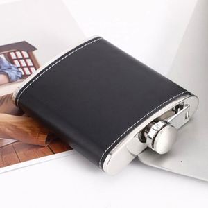 Wholesale Stainless Steel 6 7 8 Oz Whiskey Liquor Hip Flask with Leather <b>Wrapped</b> - Product Image 2