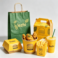 Solution personnalisée d'emballage écologique pour la restauration rapide |   Sacs en papier, boîtes à hamburgers, boîtes à emporter et gobelets avec logo