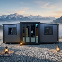 Maison conteneur préfabriquée de haute qualité, extensible, 20, 30 ou 40 pieds, 2, 3 ou 4 chambres, bureau modulaire, résistant au vent