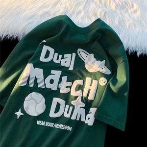 Wholesale High Quality Cotton Tshirt Oversized Heavyweight Puff Printing <strong>T</strong>-<strong>shirt</strong> Foam Custom Logo <strong>3D</strong> Puff Print <strong>T</strong> <strong>Shirt</strong> for Men - Product Image 2