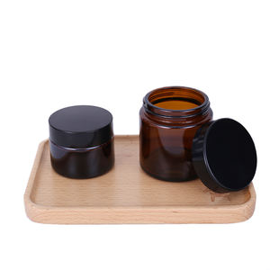 Envase Cosmético de Vidrio Ámbar de 5ml, 30ml, 50ml, 100ml, Frasco de Vidrio Ámbar Vacío para Cosméticos y Cremas con Tapa Negra - Product Image 4