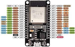 Carte de développement ESP-WROOM-32 ESP32, WiFi double mode 2,4 GHz + I2C, microcontrôleur double cœur pour <span class=keywords><strong>IDE</strong></span> AP STA - Product Image 6