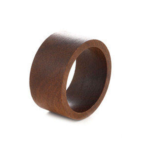 Anelli di tovagliolo in <span class=keywords><strong>legno</strong></span> di Acacia minimalisti personalizzati in tinta unita, alla rinfusa per l'impostazione della tavola del ristorante dell'hotel - Product Image 5