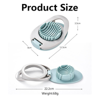 Coupe-œufs manuel écologique en plastique, très vendu, avec lame en acier inoxydable et fonction de mélange, pour la cuisine domestique
