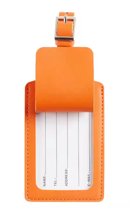 Wholesale <b>Cheap</b> Custom Logo PU Leather White Luggage Tags Travel Accessories Suitcase Tag - Product Image 4