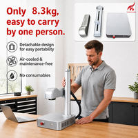 Marqueur laser à fibre de bureau miniature CKMACHINE MFP-20M MFP-25M pour le marquage et la gravure sur métal, acier inoxydable et briquets Zippo