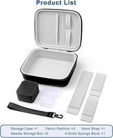 Étui de transport rigide de haute qualité pour les diabétiques, étui EVA pour lecteur de glycémie, sac de rangement portable, organiseur de trousse de soins pour diabétiques