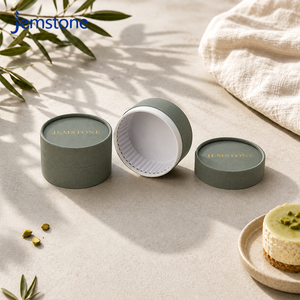 Boîte à gâteau cylindrique en carton recyclable et résistante à la chaleur, pour cheesecake, emballage en tube de papier kraft pour pâtisserie et desserts - Product Image 3