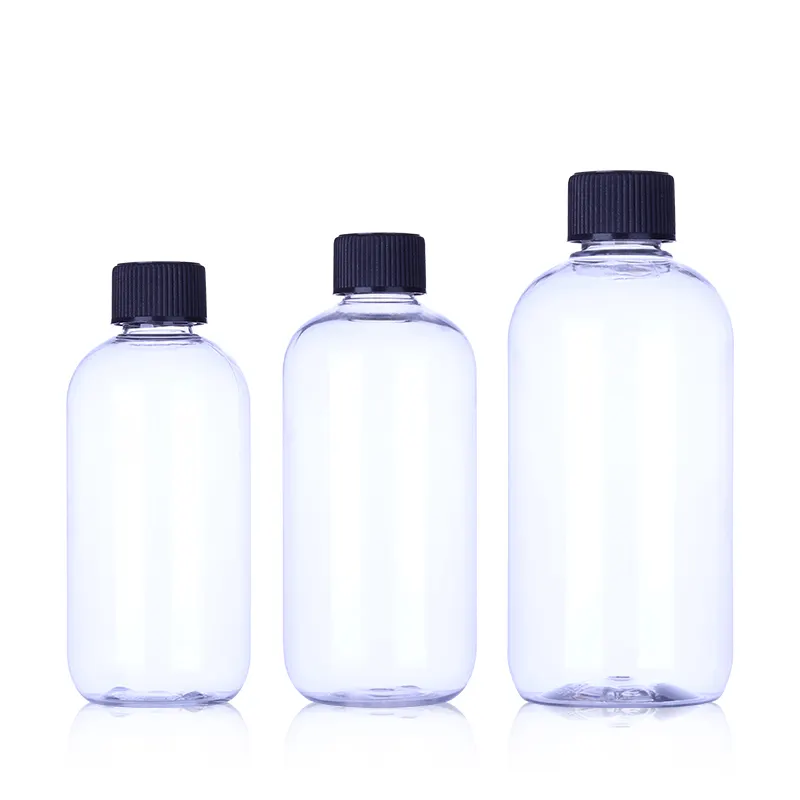 ホット販売ウォーターボトルPET卸売カスタム空丸底250ML 300ML 500ML透明ドリンクプラスチックボトル