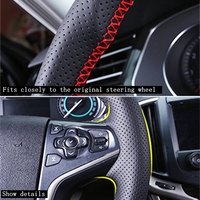 Housse de volant en cuir noir tressé antidérapant cousue à la main pour BMW E39 E46 325i E53 X5 Coupé Accessoires de voiture