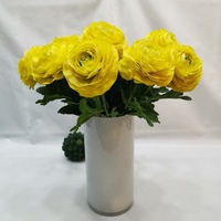 Batang Bunga Ranunculus Sutra Buatan Real Touch M427 untuk Dekorasi Acara Pernikahan, Grosir Centerpieces untuk Wisuda dan Paskah