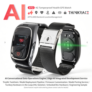 นาฬิกาอัจฉริยะ THINKRACE 4G GPS พร้อมเครื่องวัดอัตราการเต้นของหัวใจ ปุ่ม SOS แพลตฟอร์มติดตามด้วย AI สำหรับผู้สูงอายุ เพื่อการตรวจสอบสุขภาพ - Product Image 1