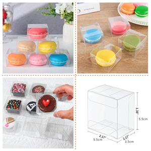 Petites boîtes cadeaux en plastique PET pour bombes au chocolat, macarons, friandises, bonbons, faveurs de mariage, de baby shower et d'anniversaire - Product Image 4