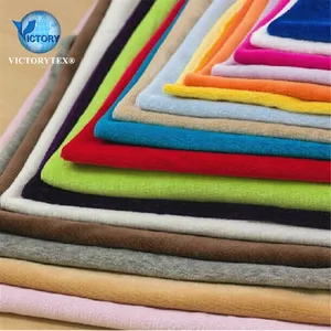 100 Cotton Velour Fabric Wholesale CVC Velour Fabric 80 Cotton 20 Polyester Velvet Terry Velour Fabric for Clothes Garment