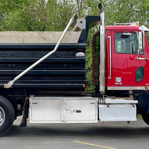 Zware uitvoering op maat gemaakte 48-18-18 inch zijdelings gemonteerde aluminium onderbody gereedschapskist met kamslot voor semi-flatbed semi-trailer vrachtwagen - Product Image 5