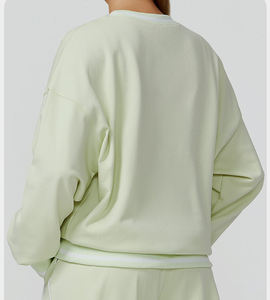 Sudadera Ligera de Manga Larga con Cuello Redondo para Mujer, Talla Grande, con Bloques de Color, Cortavientos, Transpirable, para Deportes al Aire Libre, Ocio, Otoño - Product Image 2