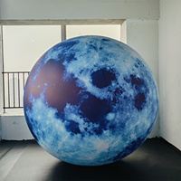 Ballon géant gonflable personnalisé en gros de modèle de lune avec lumière LED