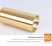 Spot LED COB encastré en aluminium doré, rotatif à 360 degrés, design cylindrique moderne, pour la décoration de la maison et des hôtels