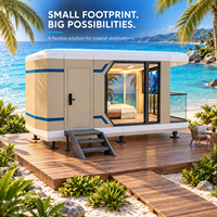 Maison modulaire entièrement en aluminium à vendre, villa préfabriquée résistante à la corrosion pour les îles, les stations balnéaires, les Maldives, les Philippines