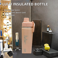 Stock Lulu Back Life Sports Bouteille d'eau moderne en acier inoxydable isolée sous vide Yoga Fitness Running Outdoor Cold Warm Large