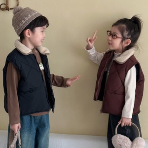 Automne et hiver <span class=keywords><strong>gilet</strong></span> rembourré pour enfants garçons et filles <span class=keywords><strong>gilet</strong></span> doublé polaire 2025 nouveau Style d'hiver épaissi bébé <span class=keywords><strong>gilet</strong></span> veste - Product Image 6