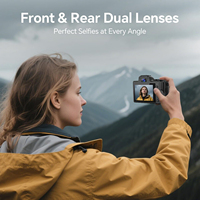 Appareil photo numérique SONIDA Custom Label 5K DSLR avec zoom optique, 64MP HD, double écran, capteur CMOS, ISO 100-3200, pour vlogging sur YouTube