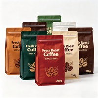 Bolsa de Fondo Cuadrado Reciclable para Empaque de Granos de Café Ecológicos al por Mayor, Bolsa con Cierre de Fondo Plano de 200g, 500g, 1kg