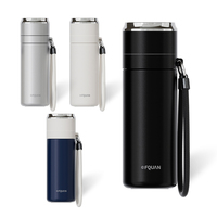 Thermos isotherme Loya à double paroi en acier inoxydable, ouverture à un bouton, 350 ml, infuseur à thé, isolation thermique 6-12 heures, écologique