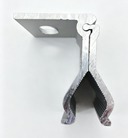 Pince de fixation pour panneau solaire AL6005-T5 anodisée, support de montage PV pour toiture en tôle pour toitures commerciales et industrielles