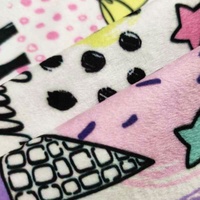 Couverture molletonnée pour bébés, tissu personnalisé, imprimé, dessin animé, très doux