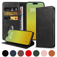Flip Stand Magnétique souple TPU PU Portefeuille En Cuir pour iPhone 15 14 13 12 SE 2022 11 Pro Max X XR XS 6 6S 7 8 plus