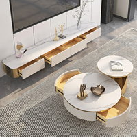 Nouveau Design Meubles de Salon Meuble TV Moderne Table Basse en Bois et Meuble Télévision en MDF