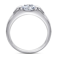 Bague Classique pour Homme en Argent Sterling 925 avec Zirconium Cubique, Plaqué Rhodium, Bijoux Fins pour Fiançailles, Mariage, Anniversaire, Cadeau de Fête