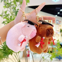 Porte-clés en peluche Capybara en gros, rembourré de coton PP
