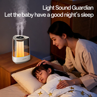 Humidificateur grande capacité 5L pour chambre à coucher, lumière de nuit chaude sécurisée pour bébés et tout-petits, humidification pure pour la maison et le bureau