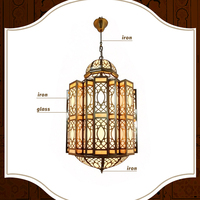Lanterne suspendue arabe personnalisée, toutes tailles, lustre en métal LED pour la décoration des palais du Moyen-Orient