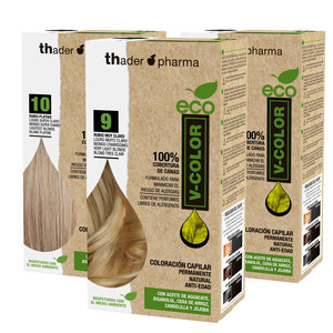 Kit de Tinte para el Cabello V-Color de Thader Pharma, Permanente, Natural, Antienvejecimiento, Rejuvenecimiento de la Piel con Aceite de Aguacate y Jojoba, España - Product Image 1