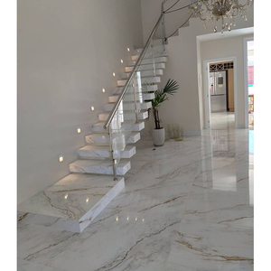<span class=keywords><strong>Livre</strong></span> de marbre blanc personnalisé assorti escalier intérieur marches carreaux - Product Image 4