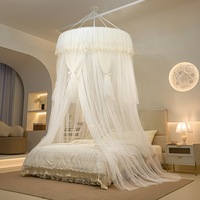 Lit à baldaquin double pliable de luxe 2025, nouvelle tente de plafond de style palais, rêve fantastique, toute saison, lit queen-size, moustiquaire pour la maison