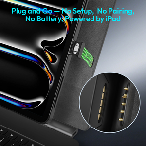 Funda con Teclado Laudtec New F95 con Hub de Expansión <span class=keywords><strong>4</strong></span> en 1, Sin Necesidad de Bluetooth y Activación/Desactivación Automática para <span class=keywords><strong>iPad</strong></span> Series de <span class=keywords><strong>12</strong></span>.<span class=keywords><strong>9</strong></span>/13 Pulgadas - Product Image 4