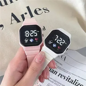 Fashionable Oval LED Electronic Silicone Light-Emitting Diode Student Sports Children'S Digital Watch