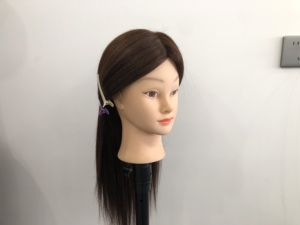 Precio al por mayor, muñecas de cabello humano Marrón, cabeza de Maniquí de práctica, cabello humano, cabeza de Maniquí de entrenamiento suave para peluquería - Product Image 4