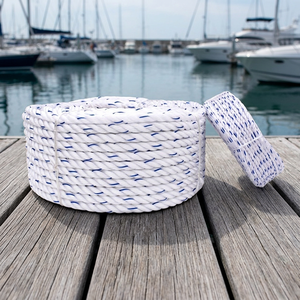 Cuerda de amarre marina de polipropileno (PP) trenzado de alta resistencia, resistente a los rayos UV, duradera y ecológica, de 3 cabos, para diversas aplicaciones de embalaje. - Product Image 3