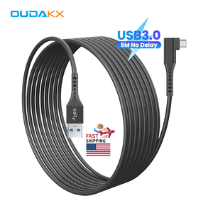 متعدد 10M 5M زاوية قائمة نوع C ثابت معدل نقل البيانات كابل <span class=keywords><strong>USB</strong></span> 5Gbps تمديد لا تأخير الحبل للتصوير الفوتوغرافي كاميرا الكمبيوتر - Product Image 1